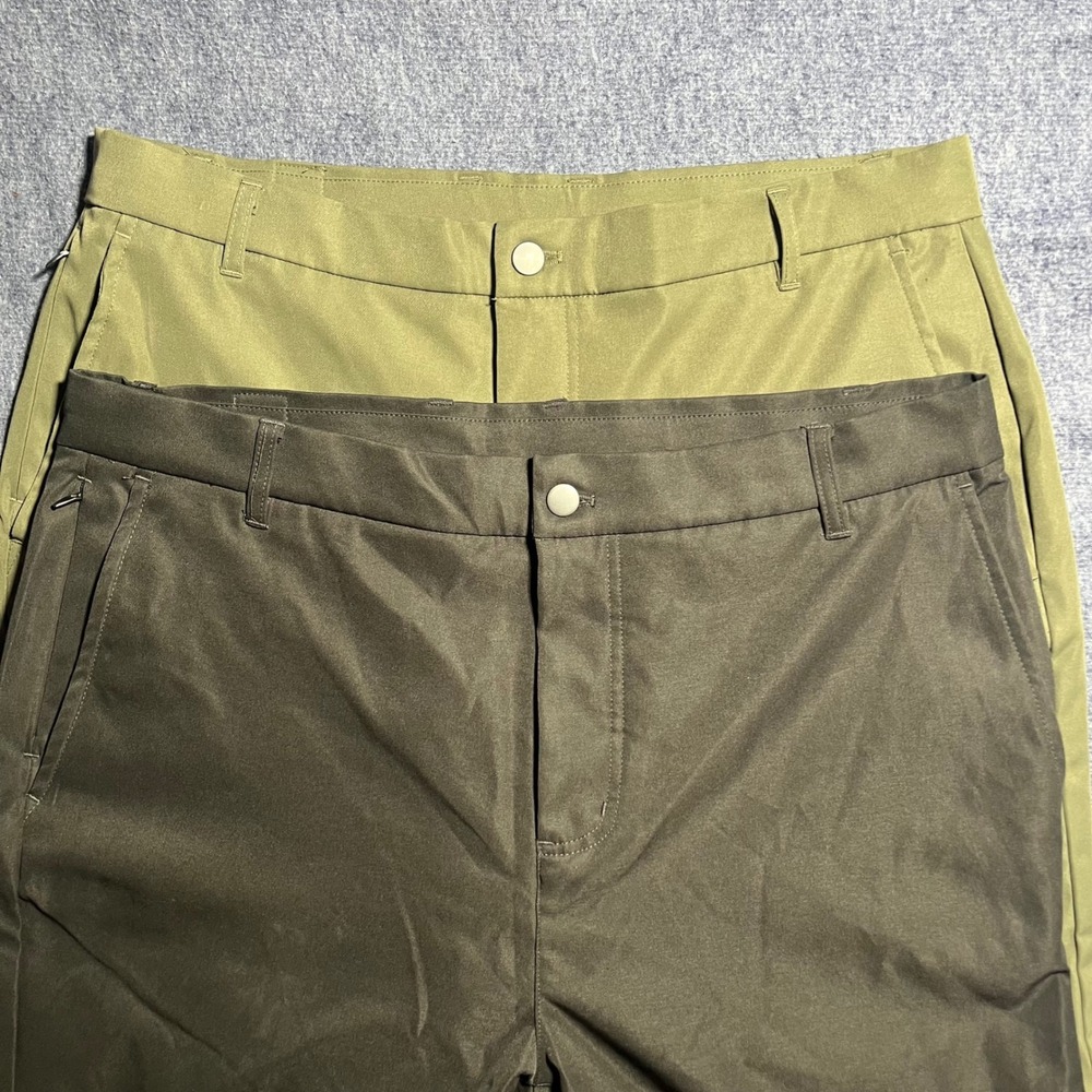 Lot of 2 Wowie Mens Everyday Performance Pants 34x32 Olive Green Black
